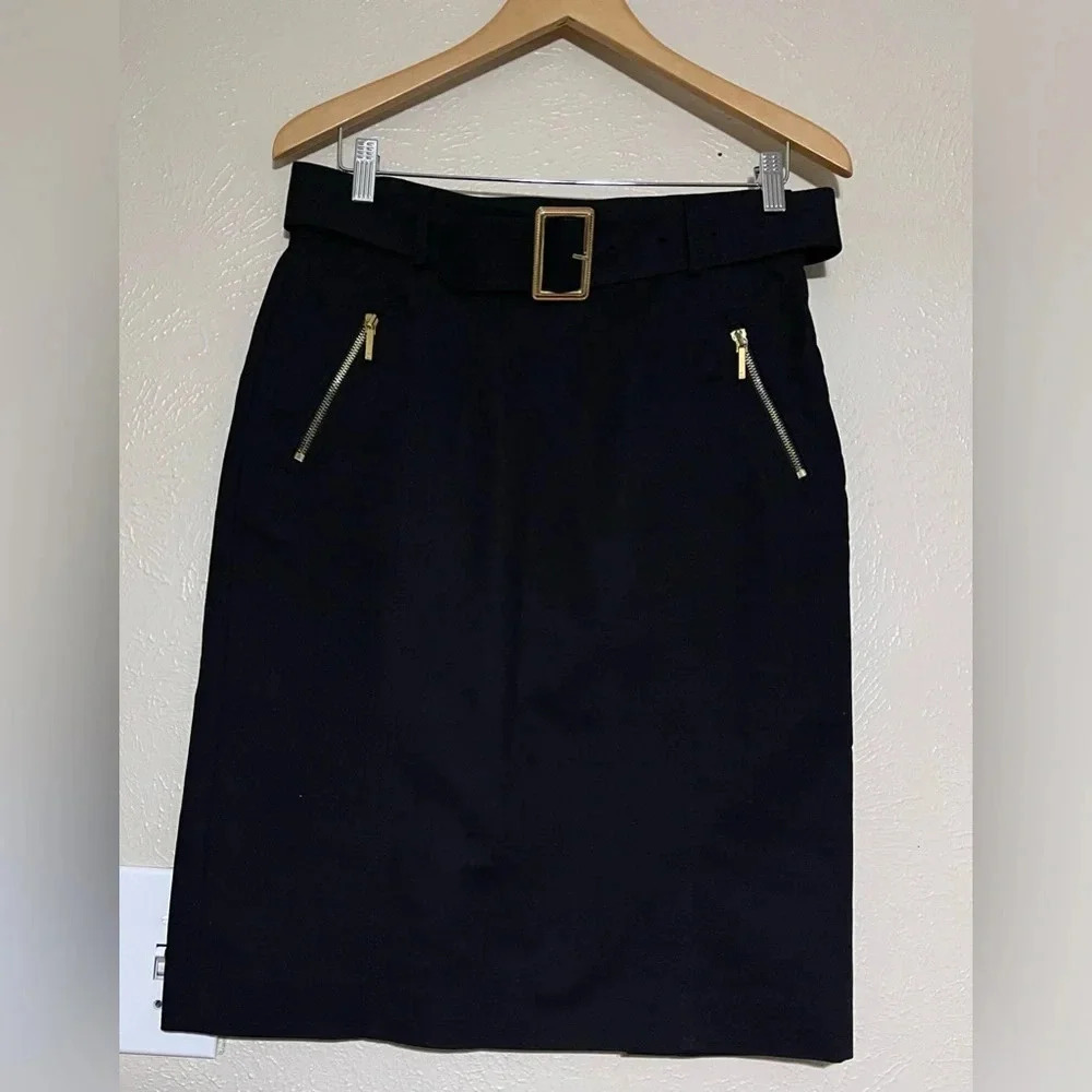 Lauren Ralph Lauren Belted Black Skirt‎ Size 6